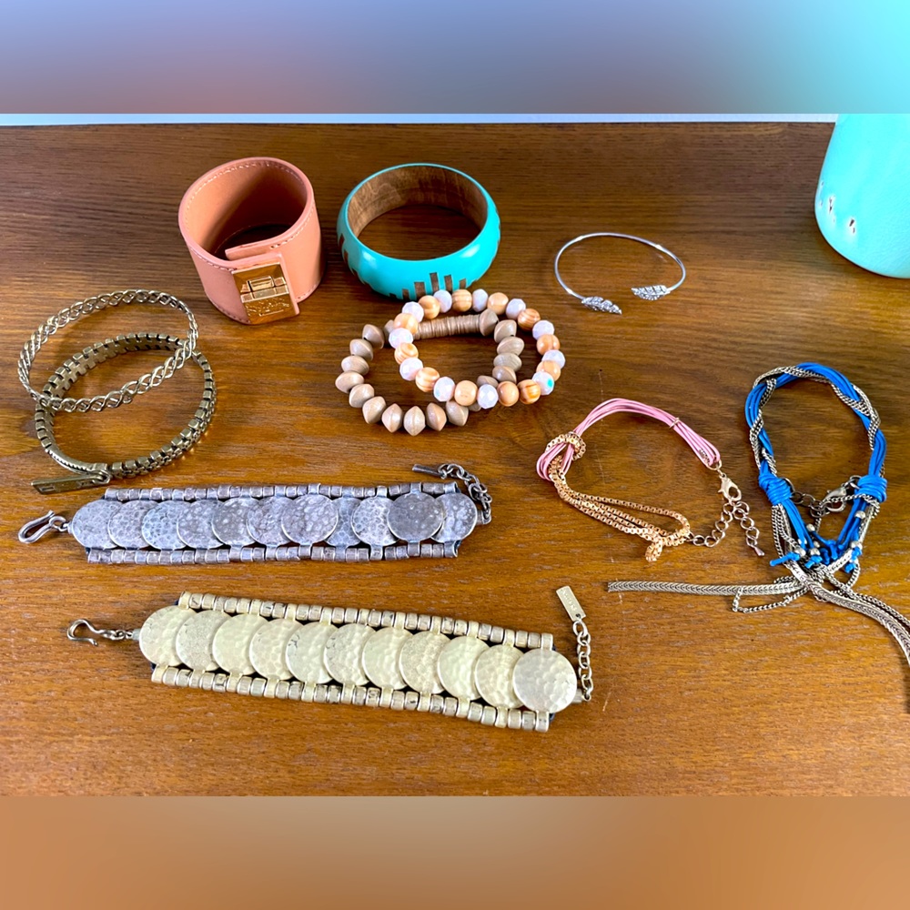 Bracelet, loot. Jewelmint, and other bangles. All shown.